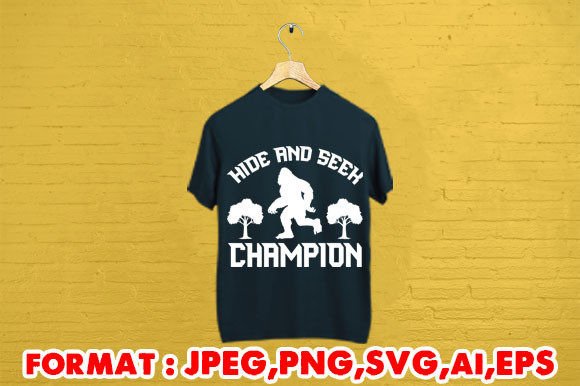 Bigfoot Hide and Seek T-Shirt: A Creative Graphics Gem