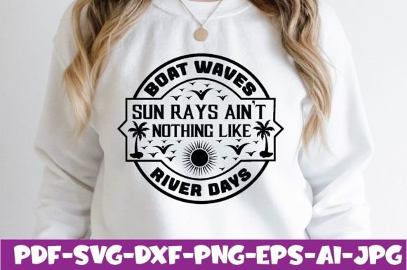 Boat Waves Sun Rays: A Versatile T-Shirt Design Graphic
