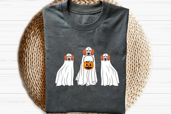 Boo Ghost Beagle: A Charming Halloween T-Shirt Design