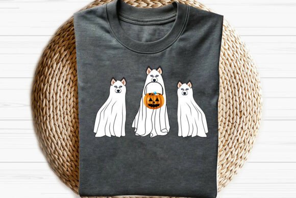 Boo Ghost Siberian Hus Halloween Dog Svg for T-Shirt Designs and Graphics