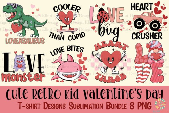 Cute Kid's Valentine's Day Retro Bundle