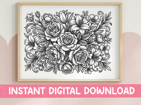 Elegant Floral Bouquet for T-Shirt Designs and Graphics