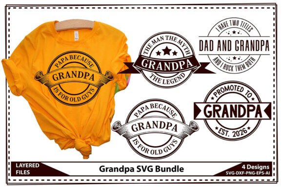 Grandpa SVG Bundle: A Versatile Graphics Set for T-Shirt Designs