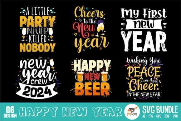 Happy New Year T-shirt Design Bundle Review