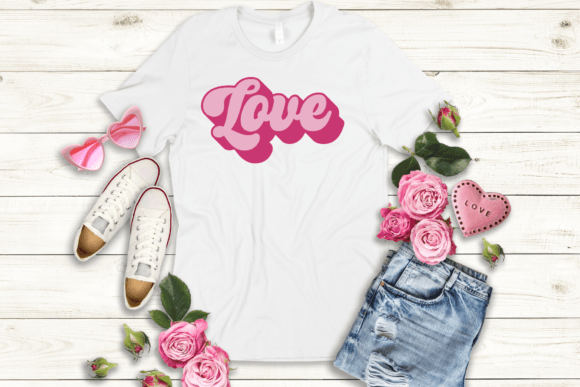 Love Retro: A Versatile Graphics Asset for T-Shirt Designs