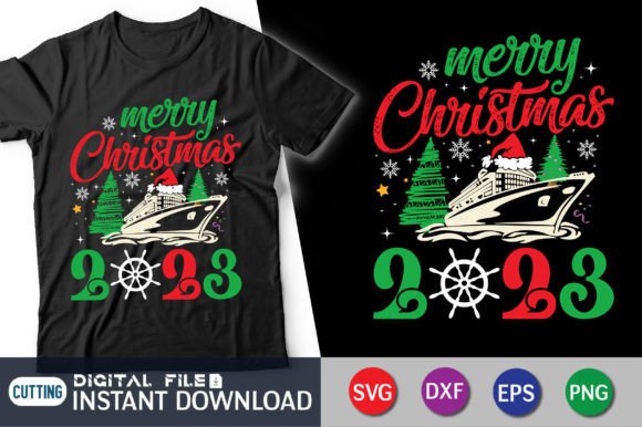 Merry Christmas 2023 Shirt, Xmas Cruise: Perfect for T-Shirt Designs and Graphics