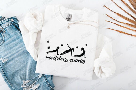 Mindfulness Activity Yoga Silhouette Art