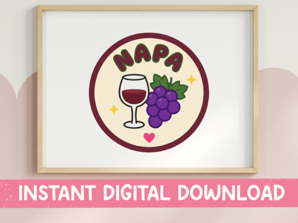 Napa Wine and Grapes SVG: Perfect for Local T-Shirt Designs