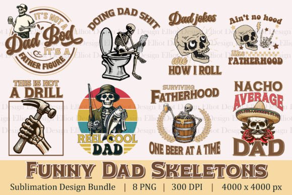 Review: Funny Dad Skeletons Sublimation Bundle