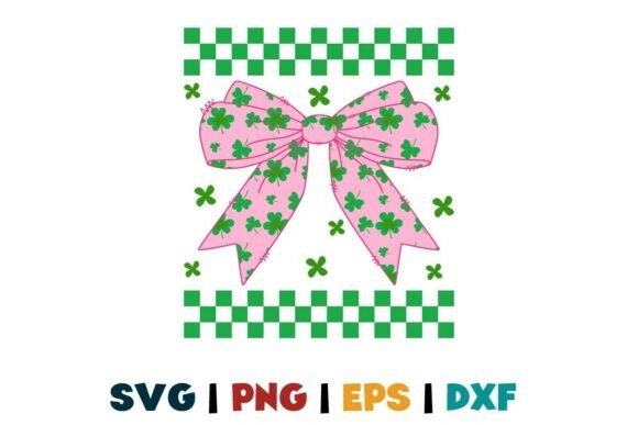 Shamrock Coquette Bow: A Festive Graphic for T-Shirt Designs